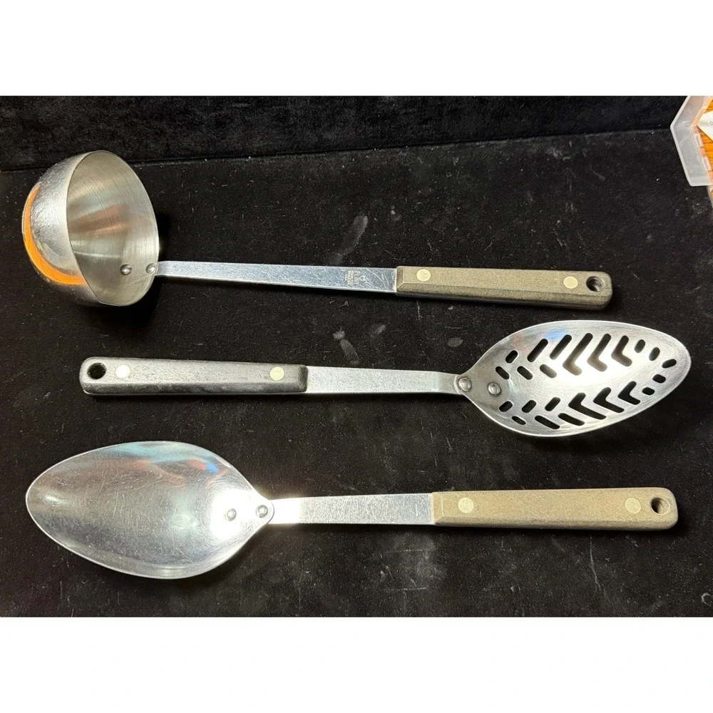 Vintage Ekco Flint Stainless Vanadium Kitchen Utensil Set 3pc